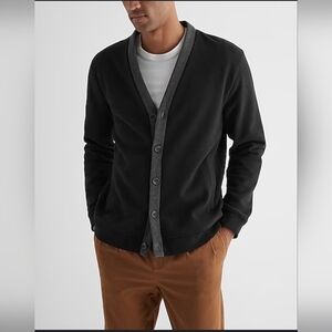 EXPRESS gray and black cardigan 100% cotton, xlarge